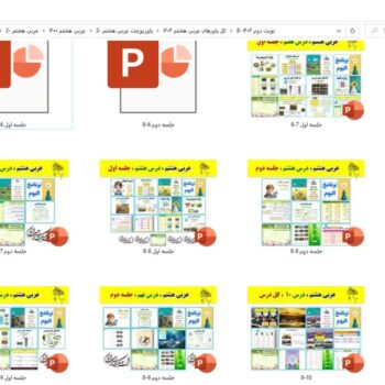 کل پاورپوینت های نوبت دوم عربی هشتم ویرایش ۱۴۰۴ (۹ پاورپوینت)